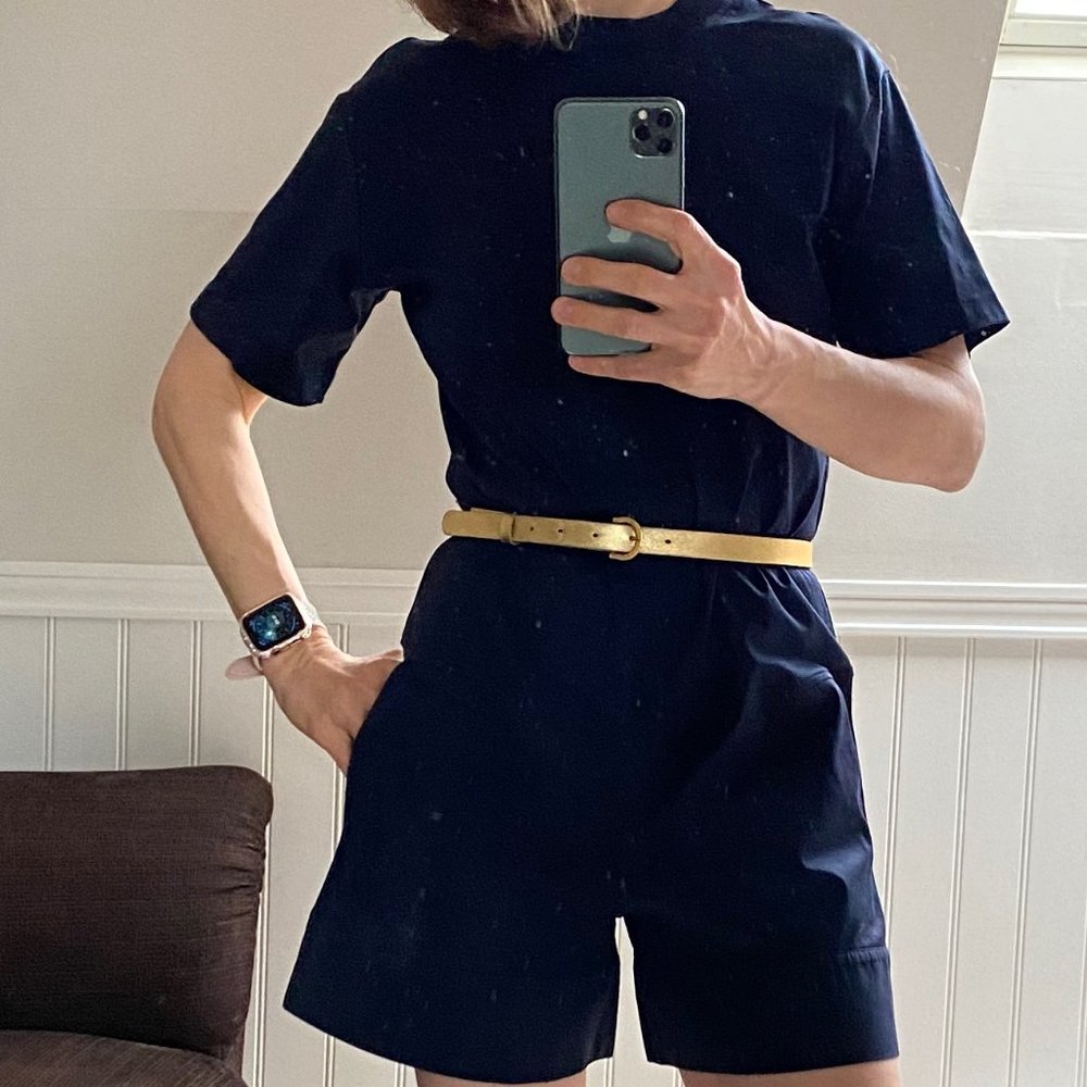 Victoria Beckham Navy Short Romper